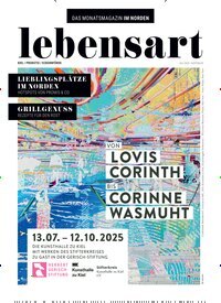 Titelbild der Ausgabe 7/2025 von lebensart - Kiel, Probstei, Eckernförde. Diese Zeitschrift und viele weitere Lifestylemagazine und Peoplemagazine als Abo oder epaper bei United Kiosk online kaufen.