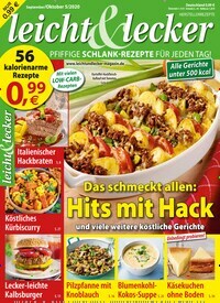Titelbild der Ausgabe 5/2020 von leicht & lecker. Diese Zeitschrift und viele weitere Kochzeitschriften und Backzeitschriften als Abo oder epaper bei United Kiosk online kaufen.