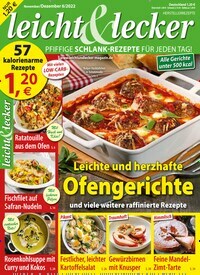 Titelbild der Ausgabe 6/2022 von leicht & lecker. Diese Zeitschrift und viele weitere Kochzeitschriften und Backzeitschriften als Abo oder epaper bei United Kiosk online kaufen.