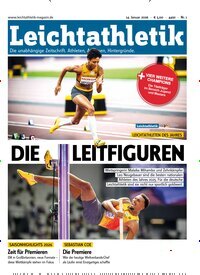 Titelbild der Ausgabe 1/2026 von Leichtathletik. Diese Zeitschrift und viele weitere Sportmagazine als Abo oder epaper bei United Kiosk online kaufen.