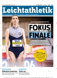 Titelbild der Ausgabe 6/2026 von Leichtathletik. Diese Zeitschrift und viele weitere Sportmagazine als Abo oder epaper bei United Kiosk online kaufen.