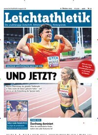Titelbild der Ausgabe 21/2025 von Leichtathletik. Diese Zeitschrift und viele weitere Sportmagazine als Abo oder epaper bei United Kiosk online kaufen.