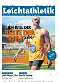 Titelbild der Ausgabe 22/2026 von Leichtathletik. Diese Zeitschrift und viele weitere Sportmagazine als Abo oder epaper bei United Kiosk online kaufen.