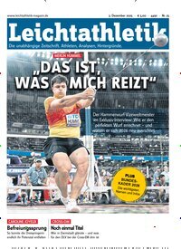 Titelbild der Ausgabe 25/2025 von Leichtathletik. Diese Zeitschrift und viele weitere Sportmagazine als Abo oder epaper bei United Kiosk online kaufen.