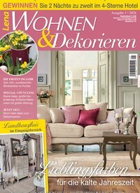 Titelbild der Ausgabe 1/2026 von Lena Wohnen & Dekorieren. Diese Zeitschrift und viele weitere Gartenzeitschriften und Wohnzeitschriften als Abo oder epaper bei United Kiosk online kaufen.