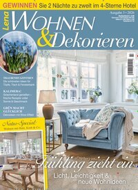 Titelbild der Ausgabe 3/2026 von Lena Wohnen & Dekorieren. Diese Zeitschrift und viele weitere Gartenzeitschriften und Wohnzeitschriften als Abo oder epaper bei United Kiosk online kaufen.