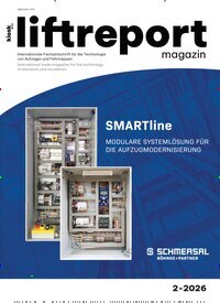 Titelbild der Ausgabe 2/2026 von liftreport magazin. Diese Zeitschrift und viele weitere Industriemagazine und Handwerkmagazine als Abo oder epaper bei United Kiosk online kaufen.