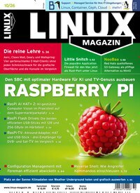 Titelbild der Ausgabe 10/2026 von Linux Magazin. Diese Zeitschrift und viele weitere Computerzeitschriften, Tabletmagazine und Smartphonemagazine als Abo oder epaper bei United Kiosk online kaufen.