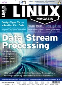 Titelbild der Ausgabe 12/2020 von Linux Magazin. Diese Zeitschrift und viele weitere Computerzeitschriften, Tabletmagazine und Smartphonemagazine als Abo oder epaper bei United Kiosk online kaufen.