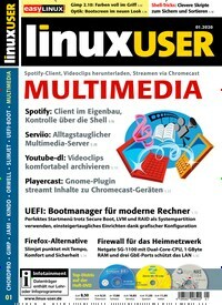 Titelbild der Ausgabe 1/2020 von LinuxUser. Diese Zeitschrift und viele weitere Computerzeitschriften, Tabletmagazine und Smartphonemagazine als Abo oder epaper bei United Kiosk online kaufen.