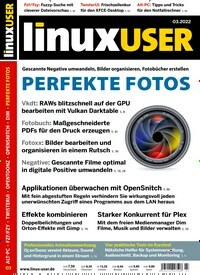 Titelbild der Ausgabe 3/2022 von LinuxUser. Diese Zeitschrift und viele weitere Computerzeitschriften, Tabletmagazine und Smartphonemagazine als Abo oder epaper bei United Kiosk online kaufen.