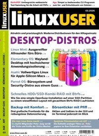 Titelbild der Ausgabe 3/2026 von LinuxUser. Diese Zeitschrift und viele weitere Computerzeitschriften, Tabletmagazine und Smartphonemagazine als Abo oder epaper bei United Kiosk online kaufen.