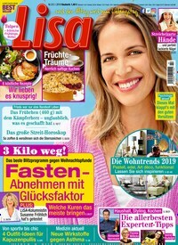 Titelbild der Ausgabe 2/2019 von Lisa. Diese Zeitschrift und viele weitere Frauenzeitschriften als Abo oder epaper bei United Kiosk online kaufen.