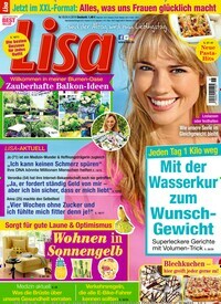 Titelbild der Ausgabe 18/2019 von Lisa. Diese Zeitschrift und viele weitere Frauenzeitschriften als Abo oder epaper bei United Kiosk online kaufen.