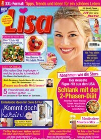 Titelbild der Ausgabe 19/2019 von Lisa. Diese Zeitschrift und viele weitere Frauenzeitschriften als Abo oder epaper bei United Kiosk online kaufen.