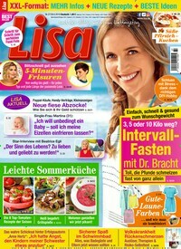 Titelbild der Ausgabe 27/2019 von Lisa. Diese Zeitschrift und viele weitere Frauenzeitschriften als Abo oder epaper bei United Kiosk online kaufen.