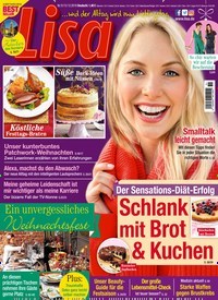 Titelbild der Ausgabe 51/2018 von Lisa. Diese Zeitschrift und viele weitere Frauenzeitschriften als Abo oder epaper bei United Kiosk online kaufen.