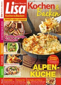 Titelbild der Ausgabe 1/2022 von Lisa Kochen & Backen. Diese Zeitschrift und viele weitere Kochzeitschriften und Backzeitschriften als Abo oder epaper bei United Kiosk online kaufen.