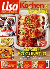 Titelbild der Ausgabe 3/2019 von Lisa Kochen & Backen. Diese Zeitschrift und viele weitere Kochzeitschriften und Backzeitschriften als Abo oder epaper bei United Kiosk online kaufen.