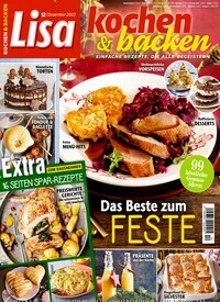 Titelbild der Ausgabe 12/2022 von Lisa Kochen & Backen. Diese Zeitschrift und viele weitere Kochzeitschriften und Backzeitschriften als Abo oder epaper bei United Kiosk online kaufen.