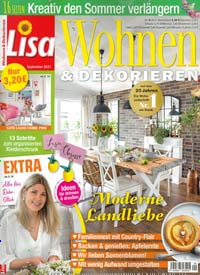 Titelbild der Ausgabe 9/2023 von Lisa Wohnen & Dekorieren. Diese Zeitschrift und viele weitere Gartenzeitschriften und Wohnzeitschriften als Abo oder epaper bei United Kiosk online kaufen.