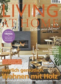 Titelbild der Ausgabe 1/2022 von Living at Home. Diese Zeitschrift und viele weitere Gartenzeitschriften und Wohnzeitschriften als Abo oder epaper bei United Kiosk online kaufen.