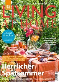 Titelbild der Ausgabe 9/2025 von Living at Home. Diese Zeitschrift und viele weitere Gartenzeitschriften und Wohnzeitschriften als Abo oder epaper bei United Kiosk online kaufen.