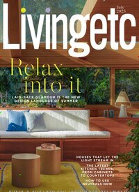 Titelbild der Ausgabe 7/2025 von Living etc UK. Diese Zeitschrift und viele weitere Gartenzeitschriften und Wohnzeitschriften als Abo oder epaper bei United Kiosk online kaufen.