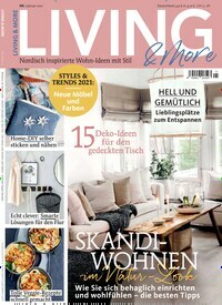 Titelbild der Ausgabe 1/2021 von Living & More. Diese Zeitschrift und viele weitere Gartenzeitschriften und Wohnzeitschriften als Abo oder epaper bei United Kiosk online kaufen.