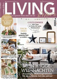 Titelbild der Ausgabe 12/2021 von Living & More. Diese Zeitschrift und viele weitere Gartenzeitschriften und Wohnzeitschriften als Abo oder epaper bei United Kiosk online kaufen.