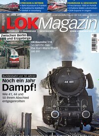 Titelbild der Ausgabe 10/2026 von LOK Magazin. Diese Zeitschrift und viele weitere Reisemagazine, Freizeitmagazine und Wissensmagazine als Abo oder epaper bei United Kiosk online kaufen.