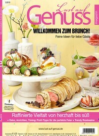 Titelbild der Ausgabe 5/2019 von Lust auf Genuss. Diese Zeitschrift und viele weitere Kochzeitschriften und Backzeitschriften als Abo oder epaper bei United Kiosk online kaufen.