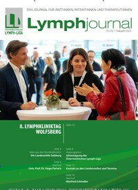Titelbild der Ausgabe 1/2023 von Lymphjournal. Diese Zeitschrift und viele weitere Pflegezeitschriften und medizinische Fachzeitschriften als Abo oder epaper bei United Kiosk online kaufen.