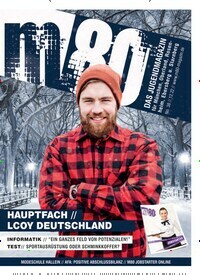 Titelbild der Ausgabe 4/2022 von m80 Jugendmagazin mit integriertem Jobstarter. Diese Zeitschrift und viele weitere Jugendzeitschriften und Kinderzeitschriften als Abo oder epaper bei United Kiosk online kaufen.