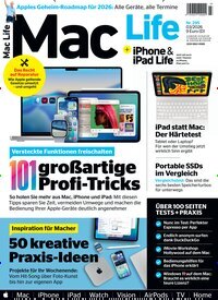 Titelbild der Ausgabe 3/2026 von Mac Life. Diese Zeitschrift und viele weitere Computerzeitschriften, Tabletmagazine und Smartphonemagazine als Abo oder epaper bei United Kiosk online kaufen.