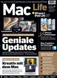 Titelbild der Ausgabe 8/2026 von Mac Life. Diese Zeitschrift und viele weitere Computerzeitschriften, Tabletmagazine und Smartphonemagazine als Abo oder epaper bei United Kiosk online kaufen.
