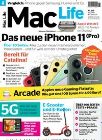 Titelbild der Ausgabe 11/2019 von Mac Life. Diese Zeitschrift und viele weitere Computerzeitschriften, Tabletmagazine und Smartphonemagazine als Abo oder epaper bei United Kiosk online kaufen.