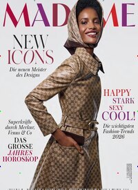 Titelbild der Ausgabe 1/2026 von Madame. Diese Zeitschrift und viele weitere Frauenzeitschriften als Abo oder epaper bei United Kiosk online kaufen.