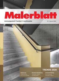 Titelbild der Ausgabe 1/2020 von Malerblatt. Diese Zeitschrift und viele weitere Architekturzeitschriften und Bauzeitschriften als Abo oder epaper bei United Kiosk online kaufen.