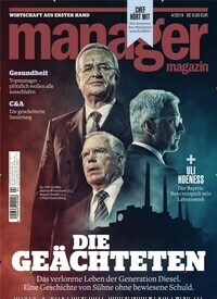 Titelbild der Ausgabe 4/2019 von manager magazin. Diese Zeitschrift und viele weitere Wirtschaftsmagazine und Politikmagazine als Abo oder epaper bei United Kiosk online kaufen.