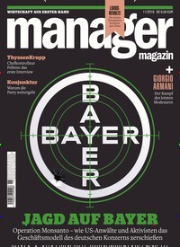Titelbild der Ausgabe 11/2018 von manager magazin. Diese Zeitschrift und viele weitere Wirtschaftsmagazine und Politikmagazine als Abo oder epaper bei United Kiosk online kaufen.