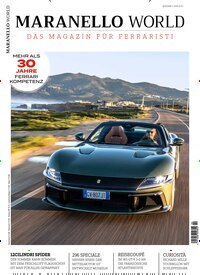 Titelbild der Ausgabe 2/2025 von Maranello World. Diese Zeitschrift und viele weitere Automagazine und Motorradzeitschriften als Abo oder epaper bei United Kiosk online kaufen.