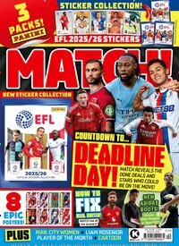 Titelbild der Ausgabe 1/2026 von Match!. Diese Zeitschrift und viele weitere Sportmagazine als Abo oder epaper bei United Kiosk online kaufen.