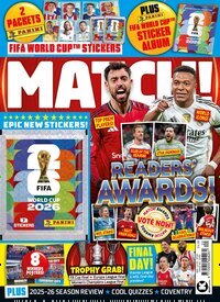 Titelbild der Ausgabe 9/2026 von Match!. Diese Zeitschrift und viele weitere Sportmagazine als Abo oder epaper bei United Kiosk online kaufen.