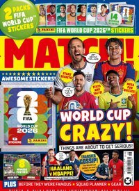 Titelbild der Ausgabe 12/2026 von Match!. Diese Zeitschrift und viele weitere Sportmagazine als Abo oder epaper bei United Kiosk online kaufen.