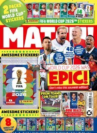 Titelbild der Ausgabe 14/2026 von Match!. Diese Zeitschrift und viele weitere Sportmagazine als Abo oder epaper bei United Kiosk online kaufen.