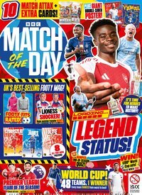 Titelbild der Ausgabe 10/2026 von Match of the Day Magazine. Diese Zeitschrift und viele weitere Sportmagazine als Abo oder epaper bei United Kiosk online kaufen.