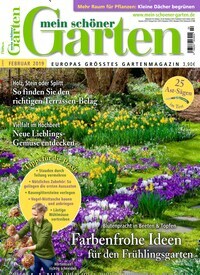 Titelbild der Ausgabe 2/2019 von Mein schöner Garten. Diese Zeitschrift und viele weitere Gartenzeitschriften und Wohnzeitschriften als Abo oder epaper bei United Kiosk online kaufen.