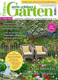 Titelbild der Ausgabe 4/2019 von Mein schöner Garten. Diese Zeitschrift und viele weitere Gartenzeitschriften und Wohnzeitschriften als Abo oder epaper bei United Kiosk online kaufen.