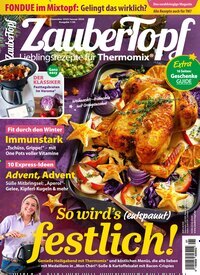 Titelbild der Ausgabe 1/2026 von mein ZauberTopf. Diese Zeitschrift und viele weitere Kochzeitschriften und Backzeitschriften als Abo oder epaper bei United Kiosk online kaufen.